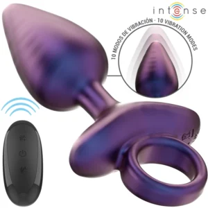 INTENSE Michael Rechargeable Vibrating Plug with Remote Control, Black