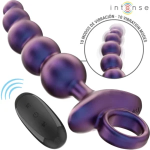 Intense Tito Model 3 Vibrating Anal Plug with Remote Control, Silicone, Black