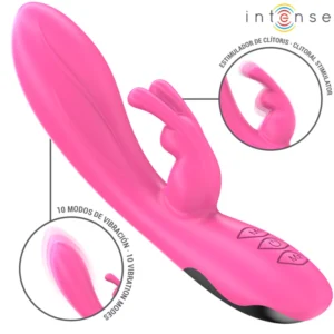 Intense Randall Pink Dual-Vibration Wellness Device, 10 Modes, Waterproof
