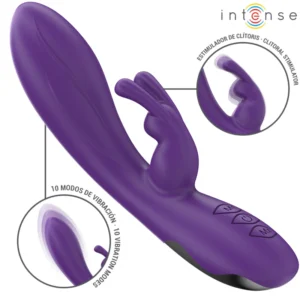 Intense Randall Dual-Action Vibrating System 10 Modes Purple Silicone