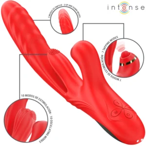 INTENSE Rosalia Red 3-in-1 Multifunctional Stimulation Device Waterproof
