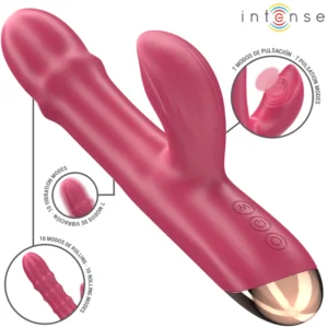 INTENSE Chloe 3-in-1 Multifunction Red Intimate Wellness Device Silicone