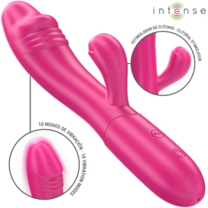 INTENSE IVY Flexible Silicone Vibrator 10 Modes with Tongue Pink