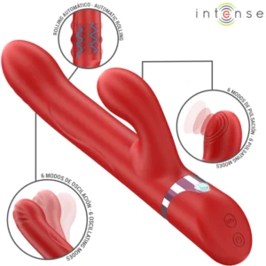 INTENSE LELE Red - Multifunctional Rotating & Oscillating Silicone Device