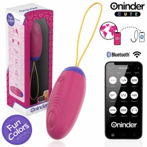 ONINDER CUTE WaveMotion Silicone Egg - App-Controlled, USB, Waterproof, Pink