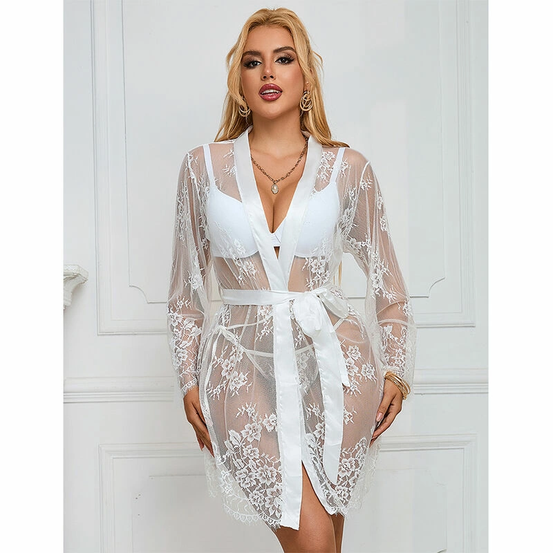 Subblime 954369 balti gėlėti naktiniai ilgomis rankovėmis S/M