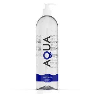 AQUA Quality Water-Based Lubricant 1000ml - Odorless, Skin-Friendly Formula