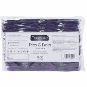 Pasante Intensity Multi-Textured Prezervatyvai 144-Pack | Briaunuotas ir taškuotas dizainas