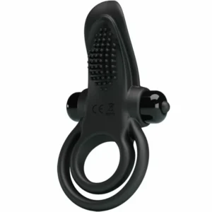 Pretty Love BI-210203 Dual Motor Silicone Intimate Ring Black 10 Modes