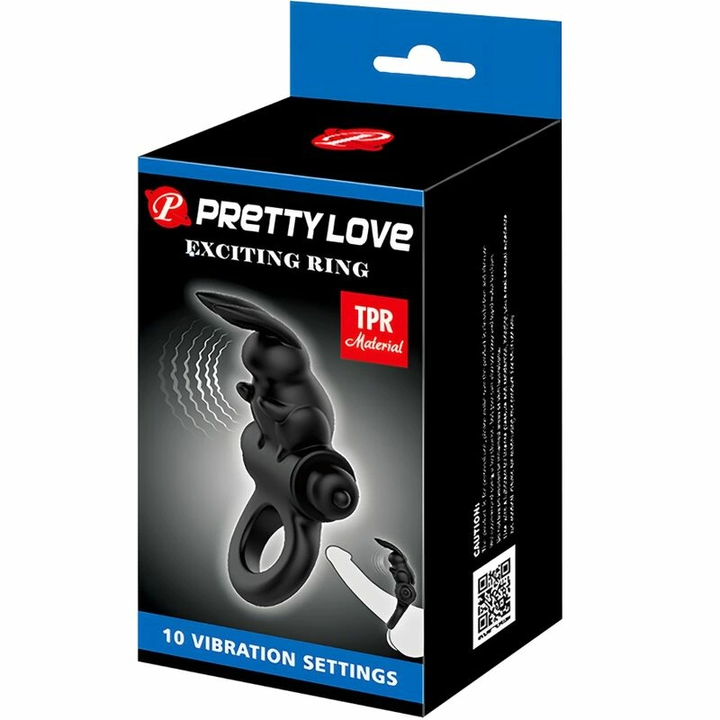 Pretty Love BI-210245 Intimate Stimulation Ring 10 Modes Black