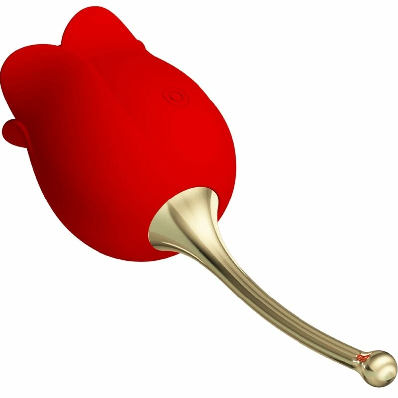 Pretty Love Rose Lover Intimate Rose Massager 12 Modes Red Silicone USB