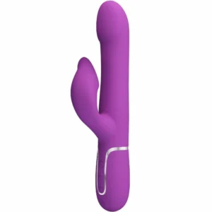 Pretty Love BW-500012-3 4-in-1 Vibrating Silicone Device Purple