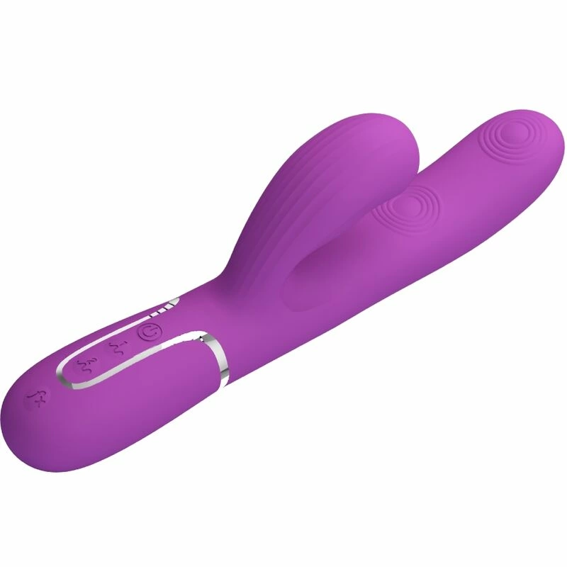 Pretty Love Perlita BW-500015-3A Silicone 3-in-1 Intimate Machine Purple