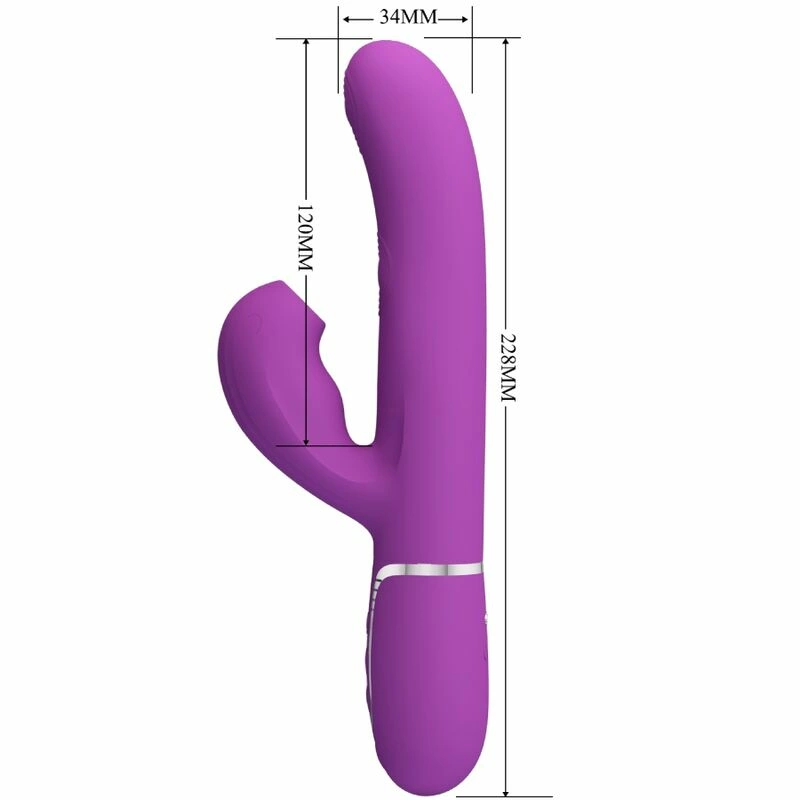 Pretty Love Perlita BW-500015-3A Silicone 3-in-1 Intimate Machine Purple