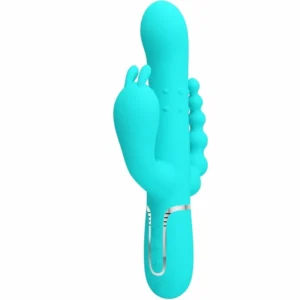 Pretty Love Cammy 4-in-1 Silicone Intimate Device Blue Multi-Function