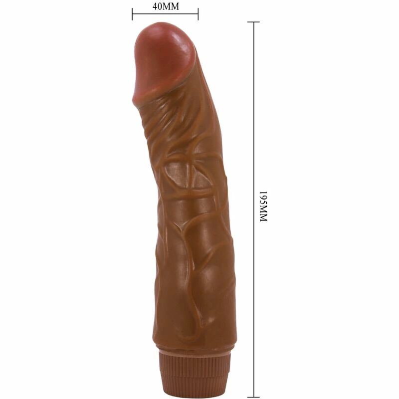 Baile Jeff Vibrating Intimate Device 19.5 cm, Mulatto, TPR Material
