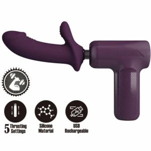 Pretty Love DJ Scholar Massager 5 Modes Purple Silicone Head