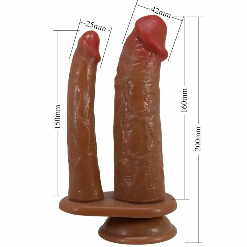 Pretty Love Goran Anatomical Double-Shaped TPR Model, Natural Mulato
