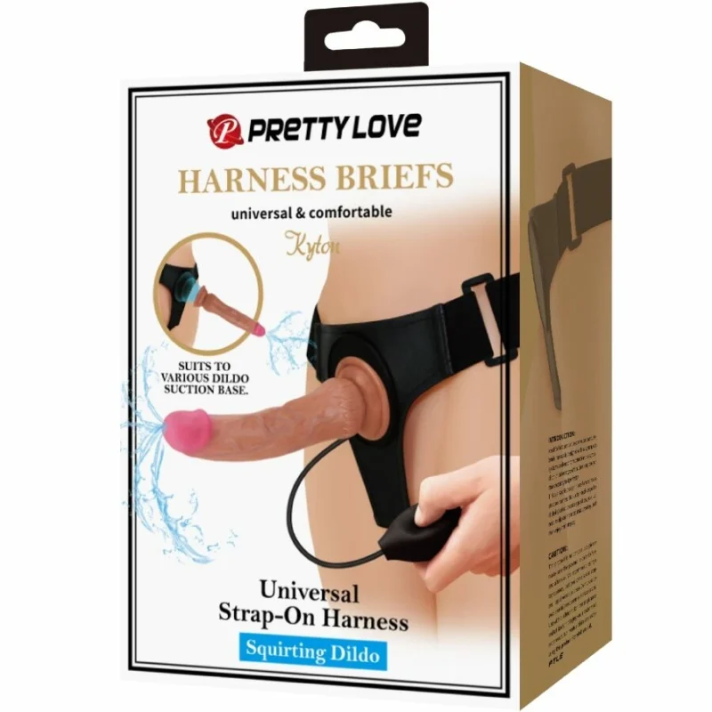 Pretty Love Kyton Universal Harness Briefs Brown 19cm - Vibrating System