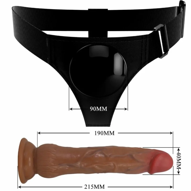Pretty Love Kyton Universal Harness Briefs Brown 19cm - Vibrating System
