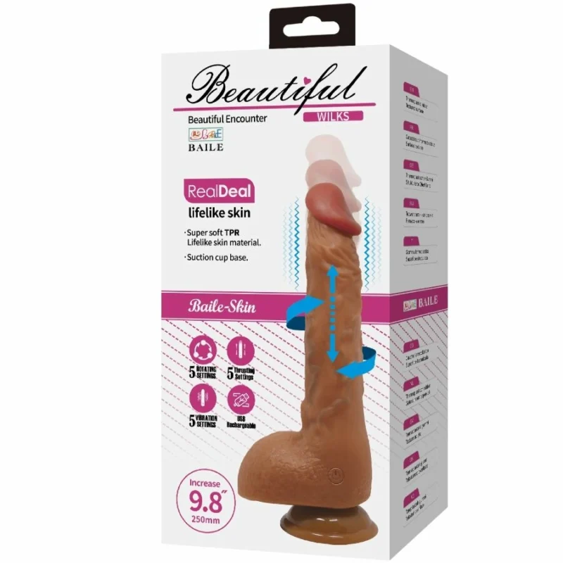 Baile Beautiful Wilks BW-008041EA Multi-Mode Vibrating Intimate Device 25cm Mulato