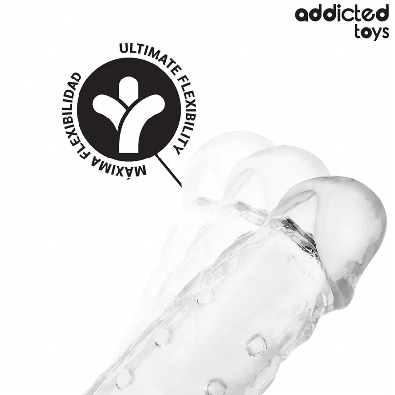 Addicted Toys Permatoma prailginimo rankovė S 23 cm anatomiškai tinka