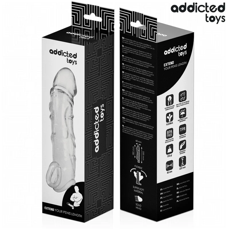 Addicted Toys Permatoma prailginimo rankovė 22 cm - anatominis stipriklis