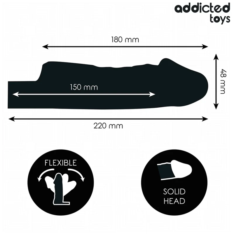 Addicted Toys Permatoma prailginimo rankovė 22 cm - anatominis stipriklis