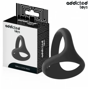 Addicted Toys Trigubas atraminis žiedas, storas – lankstus anatominis dizainas, 58 mm