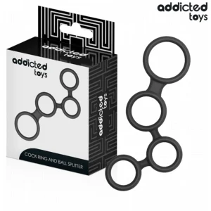 Addicted Toys Multi-Ring Support System with Anatomical Dividers Black 201mm