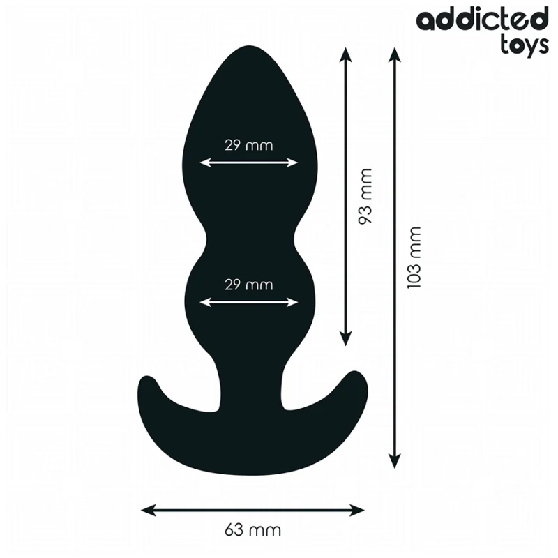 Addicted Toys Silikoninis analinis kištukas S 10,3 cm – rutulio formos, medicininės klasės