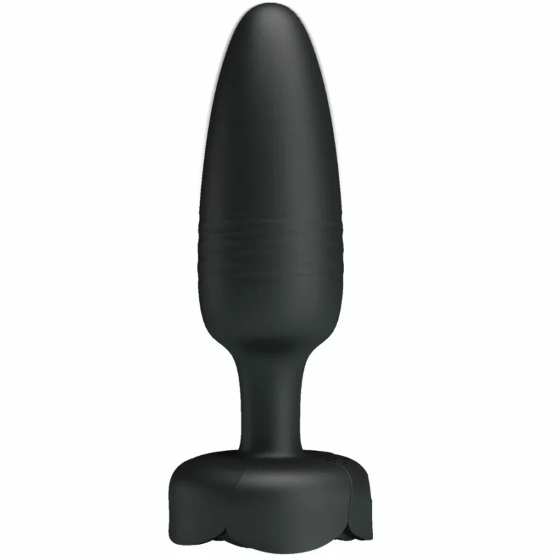 Pretty Love Tarion Black 12.5 cm Silicone LED Plug, 10 Modes, Rechargeable