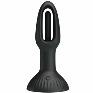 Pretty Love Hubert Silicone Plug with 7 Vibration Modes, Black