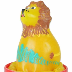 CONDOMERIE Hand-Painted Decorative Latex Model Sitting Lion Art Edition