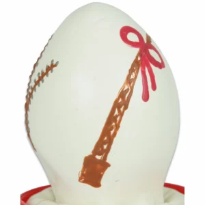 Condomerie Hand-Painted Latex Art Piece Easter Egg White, Collectible