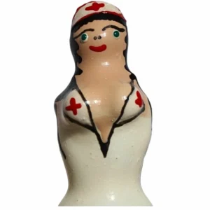 Condomerie Hand-Painted Art Condom Nurse Blonde - Decorative Collectible