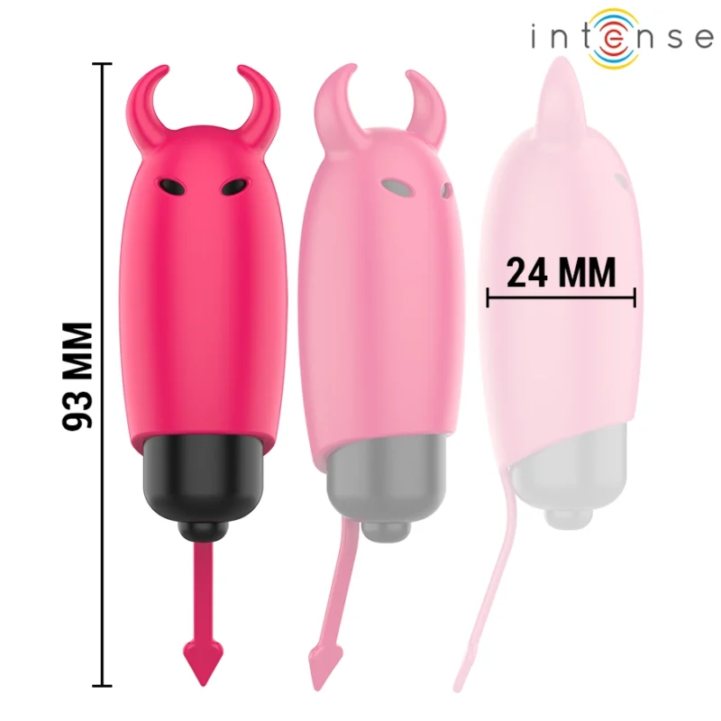 INTENSE Scarlet Red Mini vibruojanti kulka – kompaktiška, atspari vandeniui 9,3 cm
