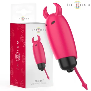 INTENSE Scarlet Red Mini Vibrating Bullet - Compact Waterproof 9.3 cm