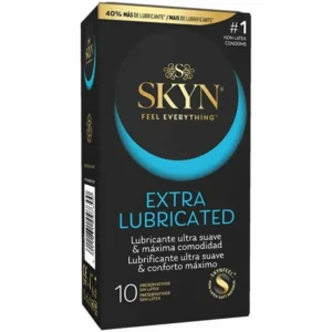 SKYN Extra Lubricated Polyisoprene Protection 10-Pack, Ultra-Comfort
