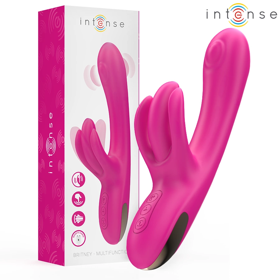 INTENSE Britney 3-Motor Dual-Action Vibrator 23cm Pink Medical Silicone