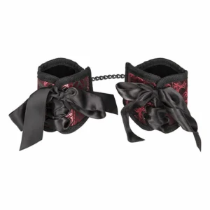 CalExotics Scandal Corset Cuffs Red & Black Adjustable Restraint 28cm