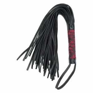 CalExotics Scandal Designer Black Flogger 37.5cm PVC Handle