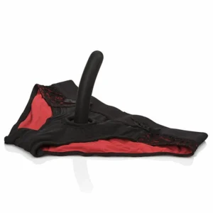 CalExotics Scandal Red Panty Set L/XL with Anatomical Silicone Accessory