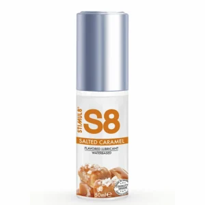 S8 Water-Based Lubricant Salted Caramel 50ml - Paraben-Free, Edible Formula