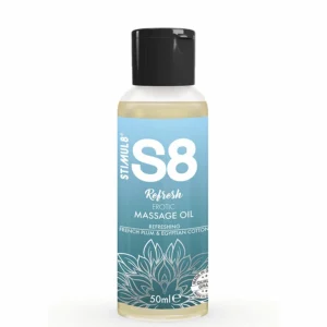 STIMUL8 S8 Refresh Massage Oil 50ml French Plum & Egyptian Cotton