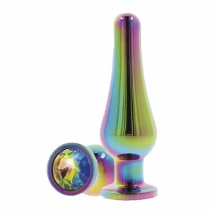 ToyJoy Twilight Bum Bijou Small Aluminum Plug with Rainbow Crystal 9.2cm