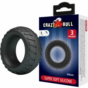 Crazy Bull Dilson Silicone Ring Model 3 - Adjustable Comfort Fit, Black
