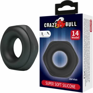 Crazy Bull Jarvius Silicone Comfort Ring Model 14, Adjustable, Black