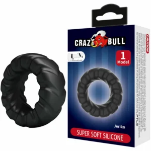 Crazy Bull Jeriko Silicone Adjustable Ring Model 1 - Black, 45mm