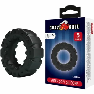 Crazy Bull Laiden Silicone Ring Model 5 Adjustable Black 50mm